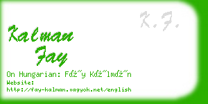 kalman fay business card